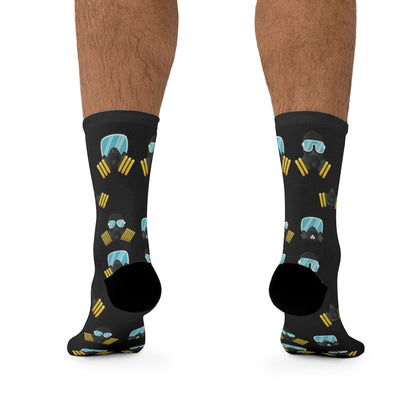 MaskOn BLK Adult Unisex DTG Socks