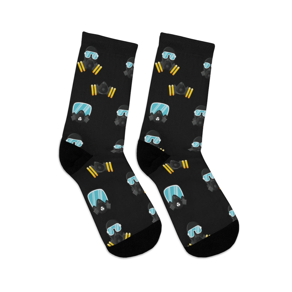 MaskOn BLK Adult Unisex DTG Socks
