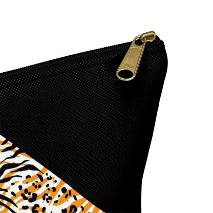 Little Black Cheetah  Accessory Pouch w T-bottom