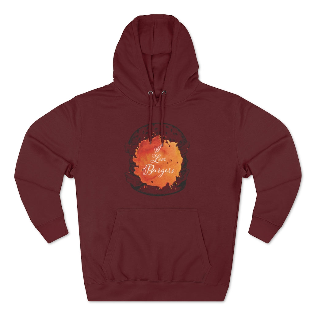 Burgers Unisex Premium Pullover Hoodie