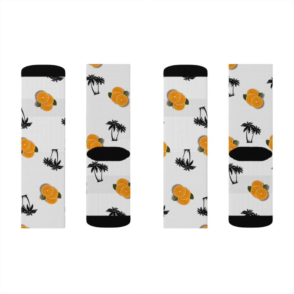 Florida Orange Wht Socks