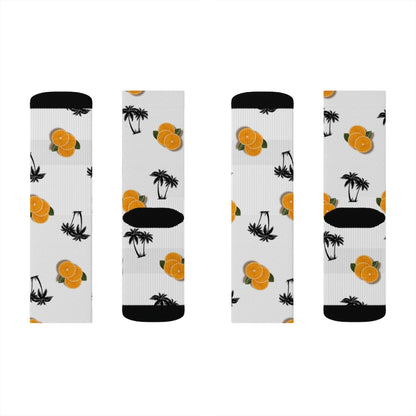 Florida Orange Wht Socks