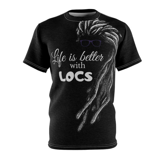 Locs Blk Unisex AOP Cut & Sew Tee