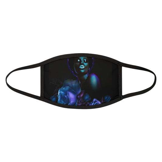 Midnight Bloom Mixed-Fabric Face Mask