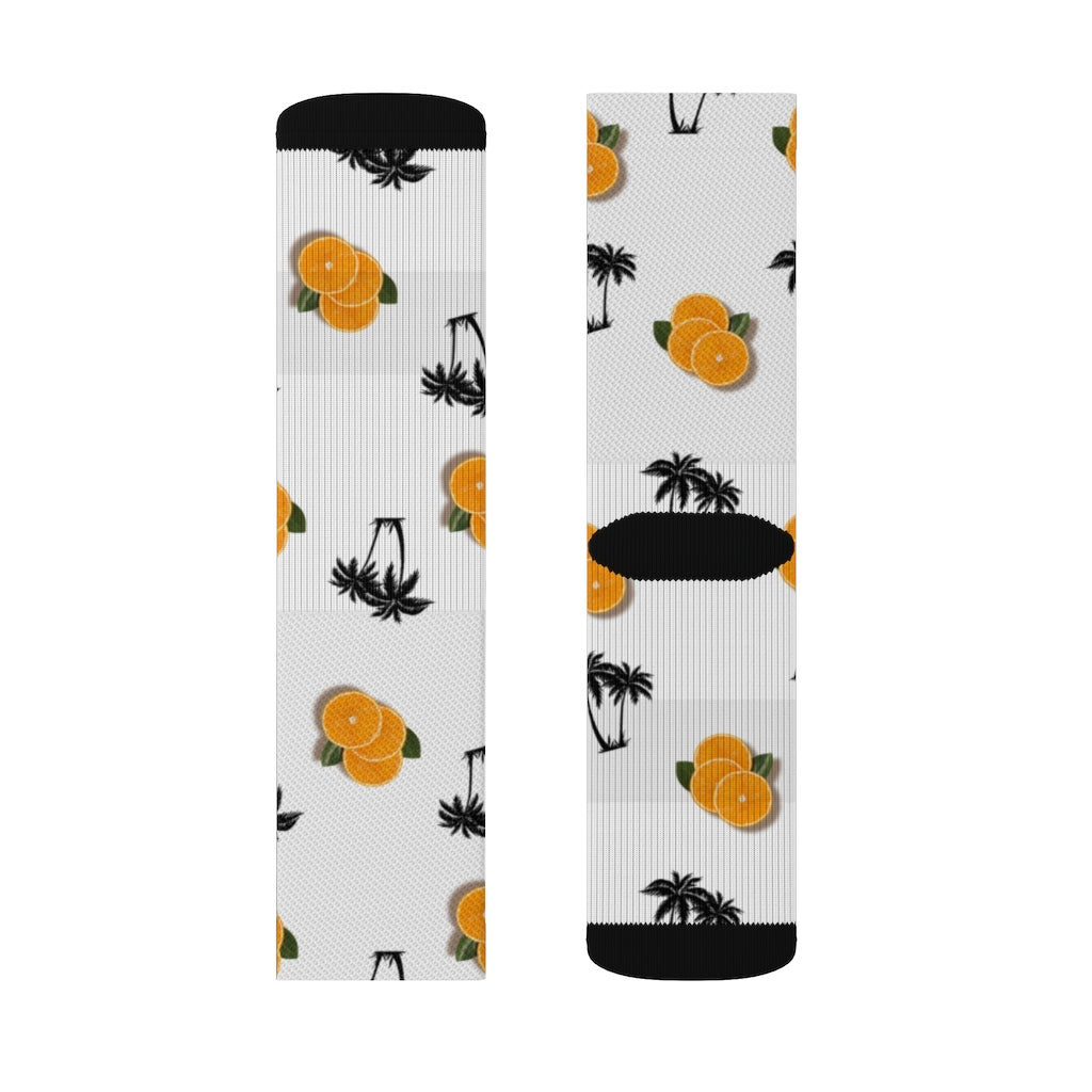 Florida Orange Wht Socks