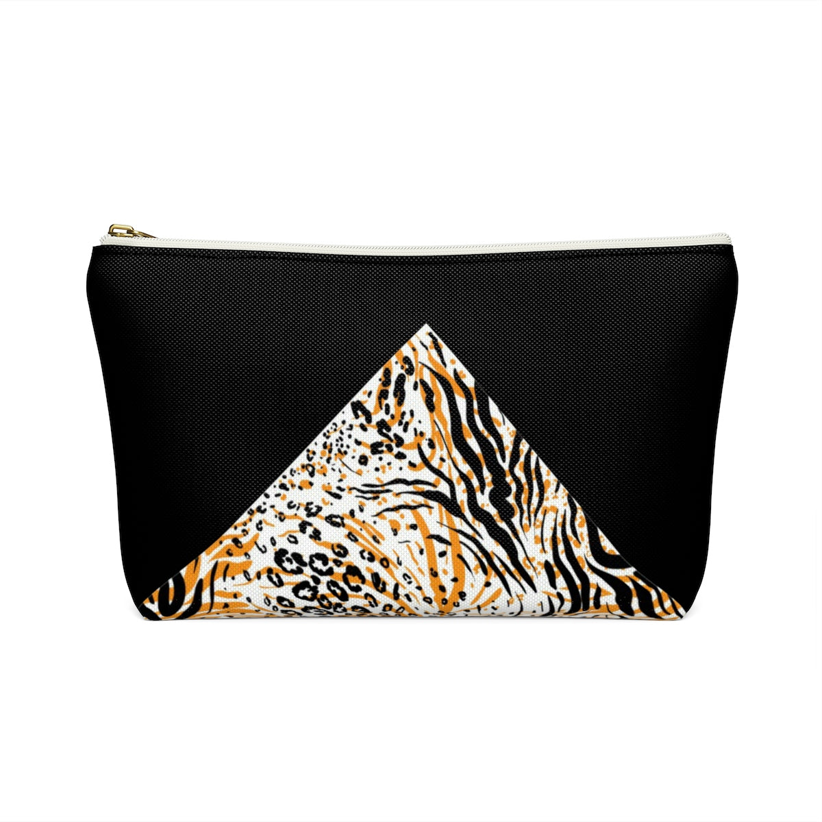 Little Black Cheetah  Accessory Pouch w T-bottom
