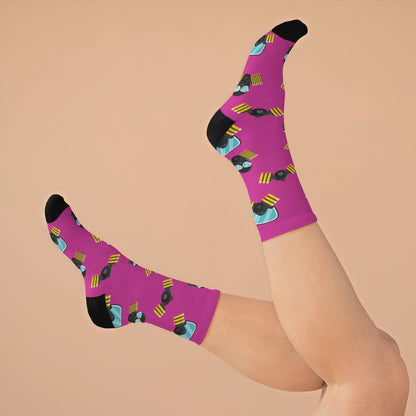 MaskOn PNK Adult Unisex DTG Socks