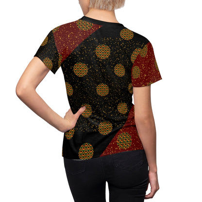 Motherspace Red Women's AOP Cut & Sew Tee