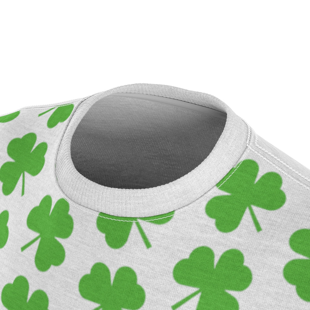 White Shamrock Unisex AOP Cut & Sew Tee