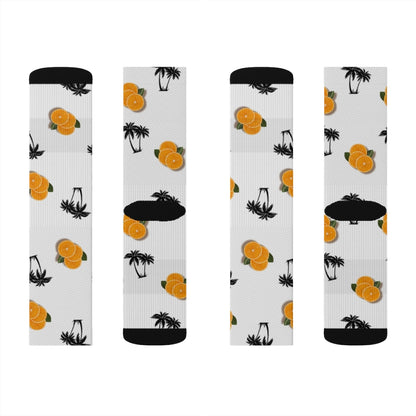 Florida Orange Wht Socks