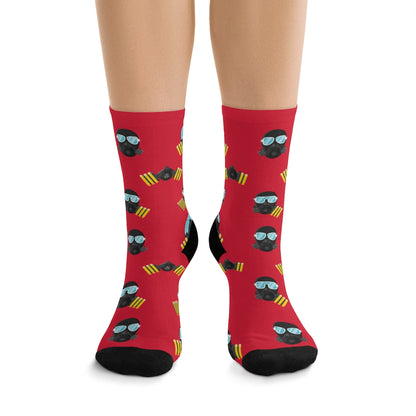 MaskOn RED Adult Unisex DTG Socks