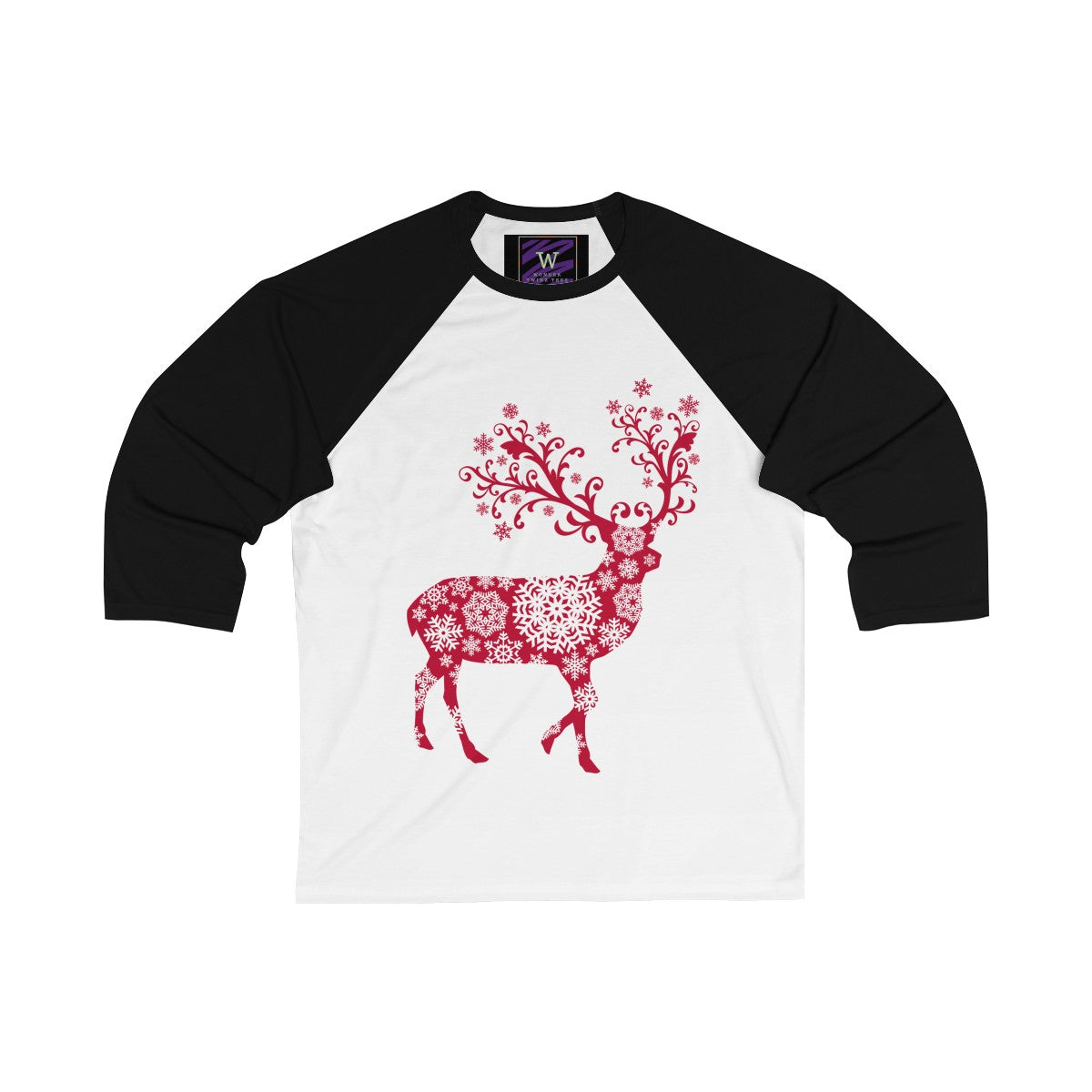 Reindeer Red Unisex 3/4 Sleeve Baseball Tee