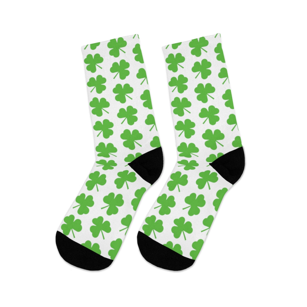 White Shamrock DTG Socks