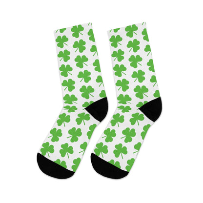 White Shamrock DTG Socks