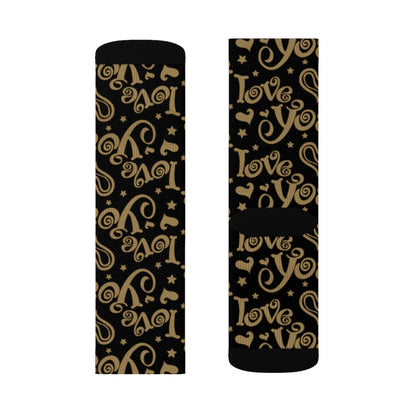 ILY Black and Gold Socks