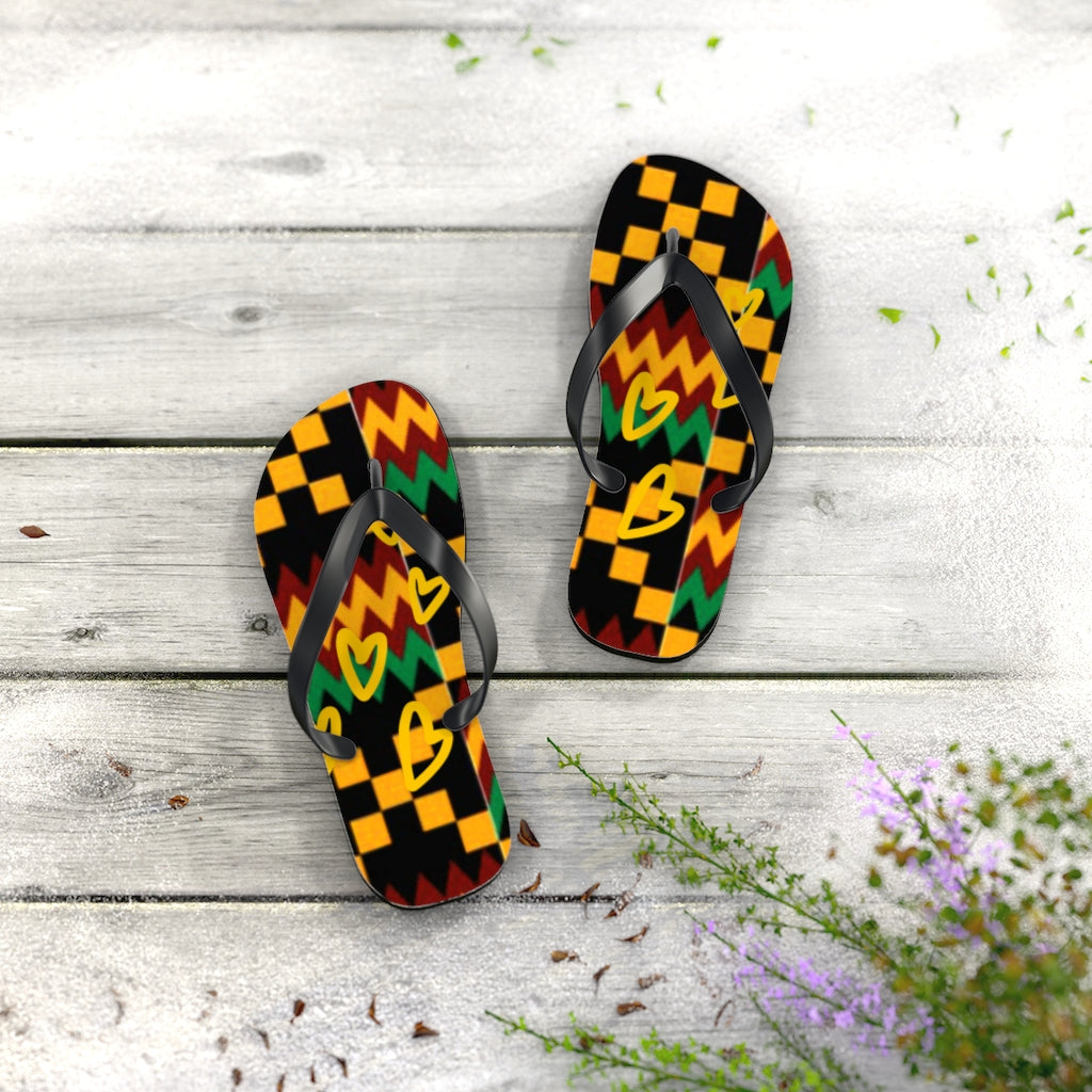 Kente Flip Flops