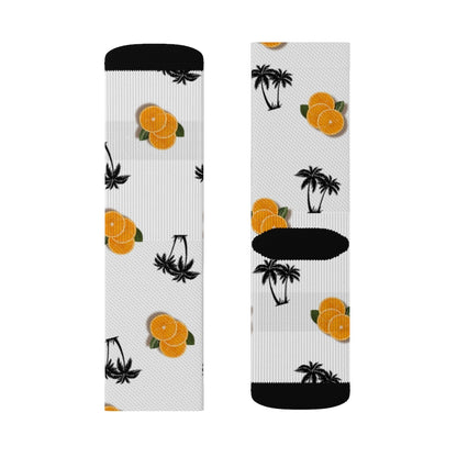 Florida Orange Wht Socks