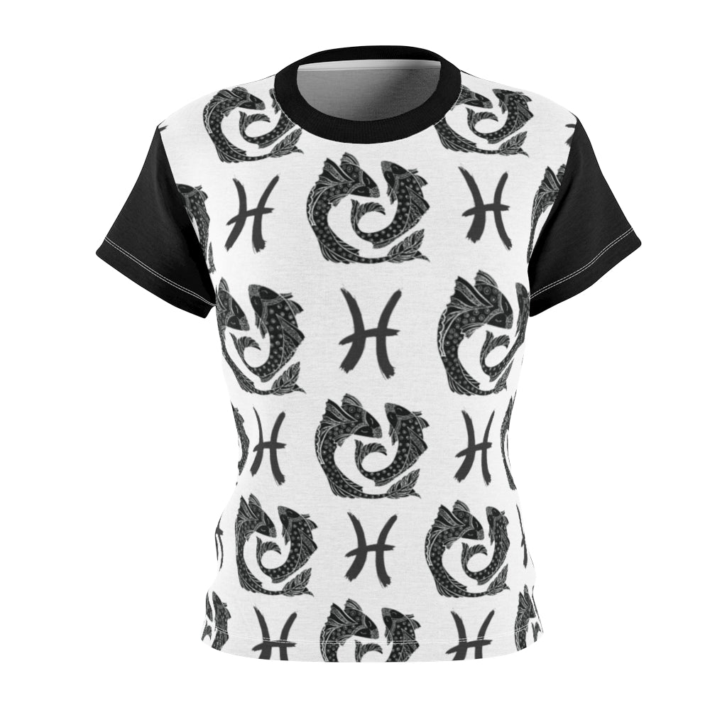Pisces - BW Women's AOP Cut & Sew Tee