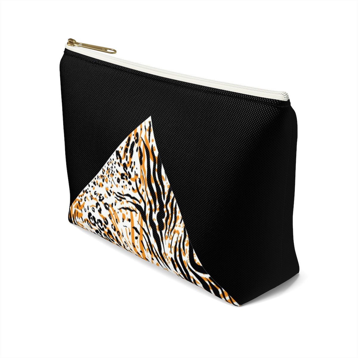 Little Black Cheetah  Accessory Pouch w T-bottom