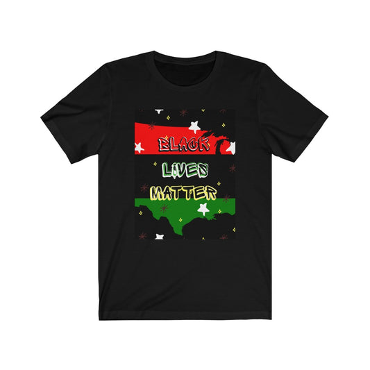 Black Lives Matter PanAfro Jersey Short Sleeve Tee