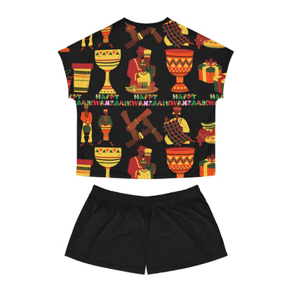 African Print Women's Short Pajama Set (AOP)