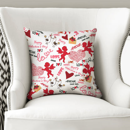 Cupid Love Throw Pillow Case 16"x16"