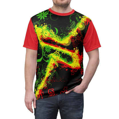 Marley Red Unisex AOP Cut & Sew Tee