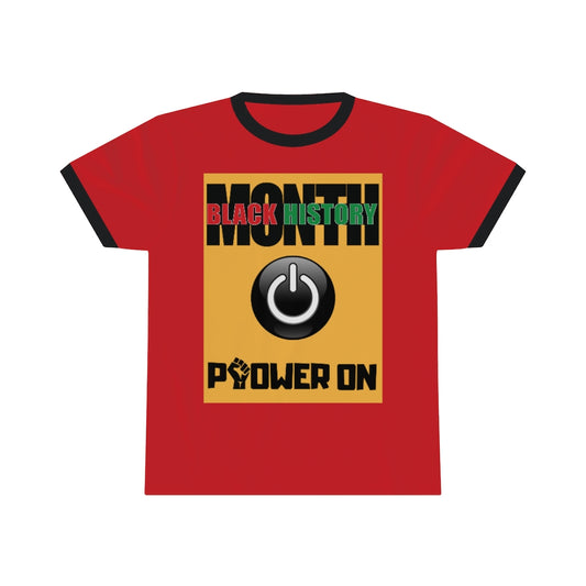 Power On Adult Unisex Ringer Tee