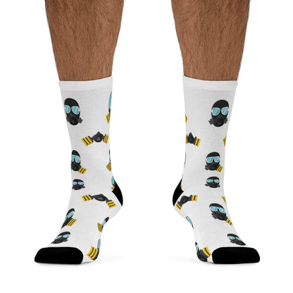 MaskOn WHT Adult Unisex DTG Socks