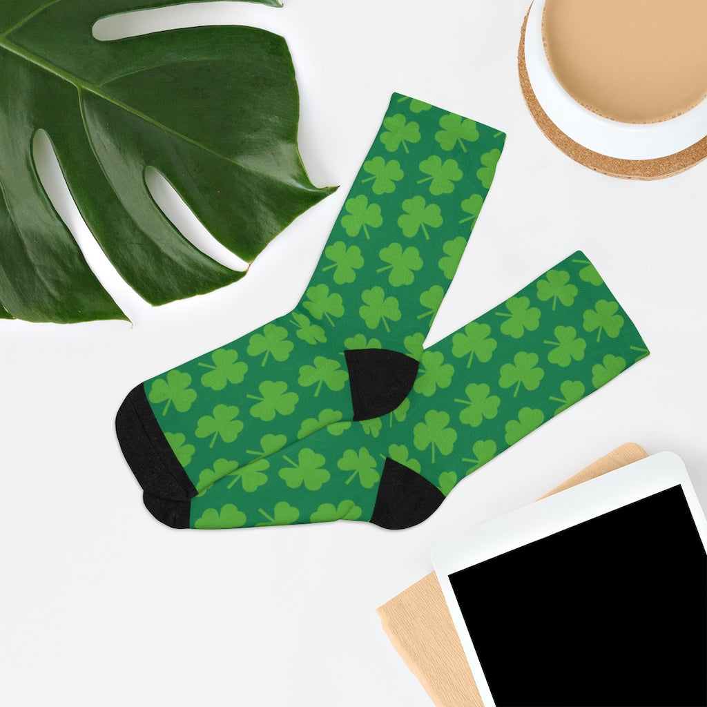 Green Shamrock DTG Socks