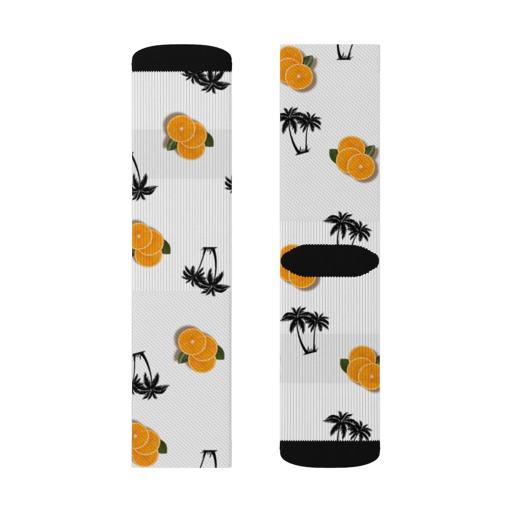 Florida Orange Wht Socks