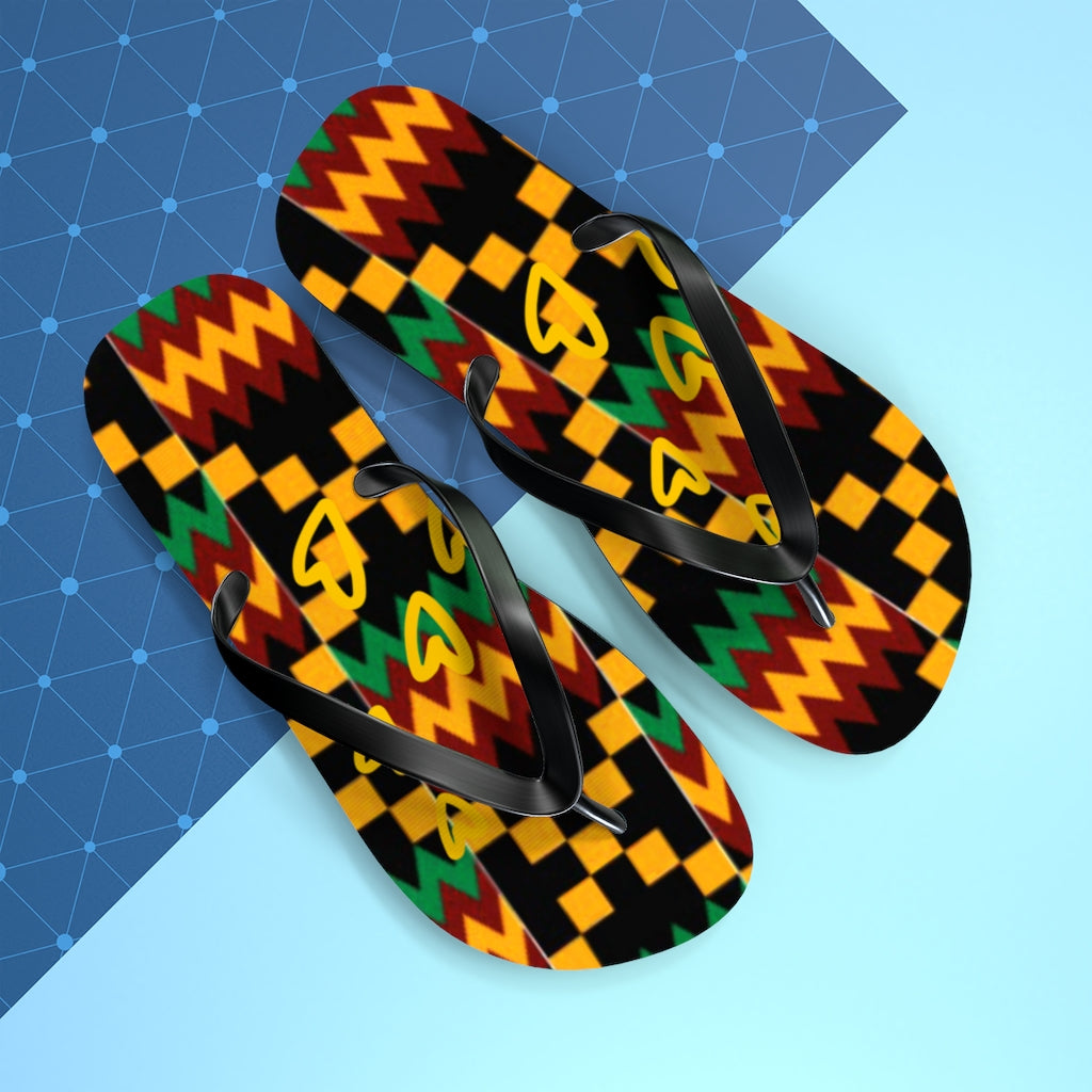 Kente Flip Flops