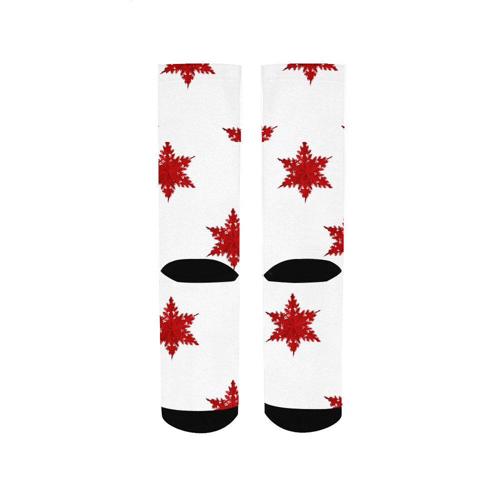 Crimson Snowfall Women's Socks