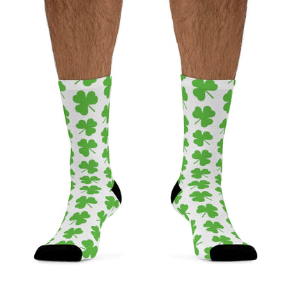 White Shamrock DTG Socks