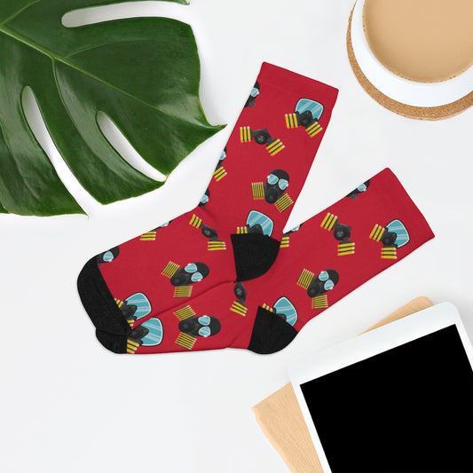 MaskOn RED Adult Unisex DTG Socks