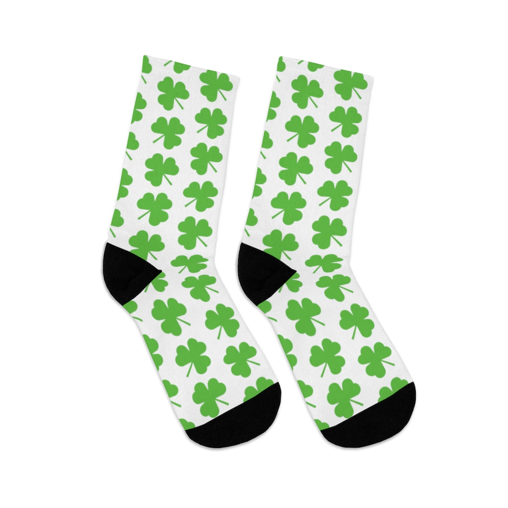 White Shamrock DTG Socks