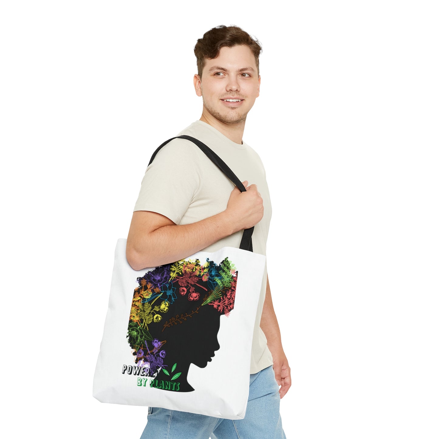 Powered by Plants Tote Bag (AOP)