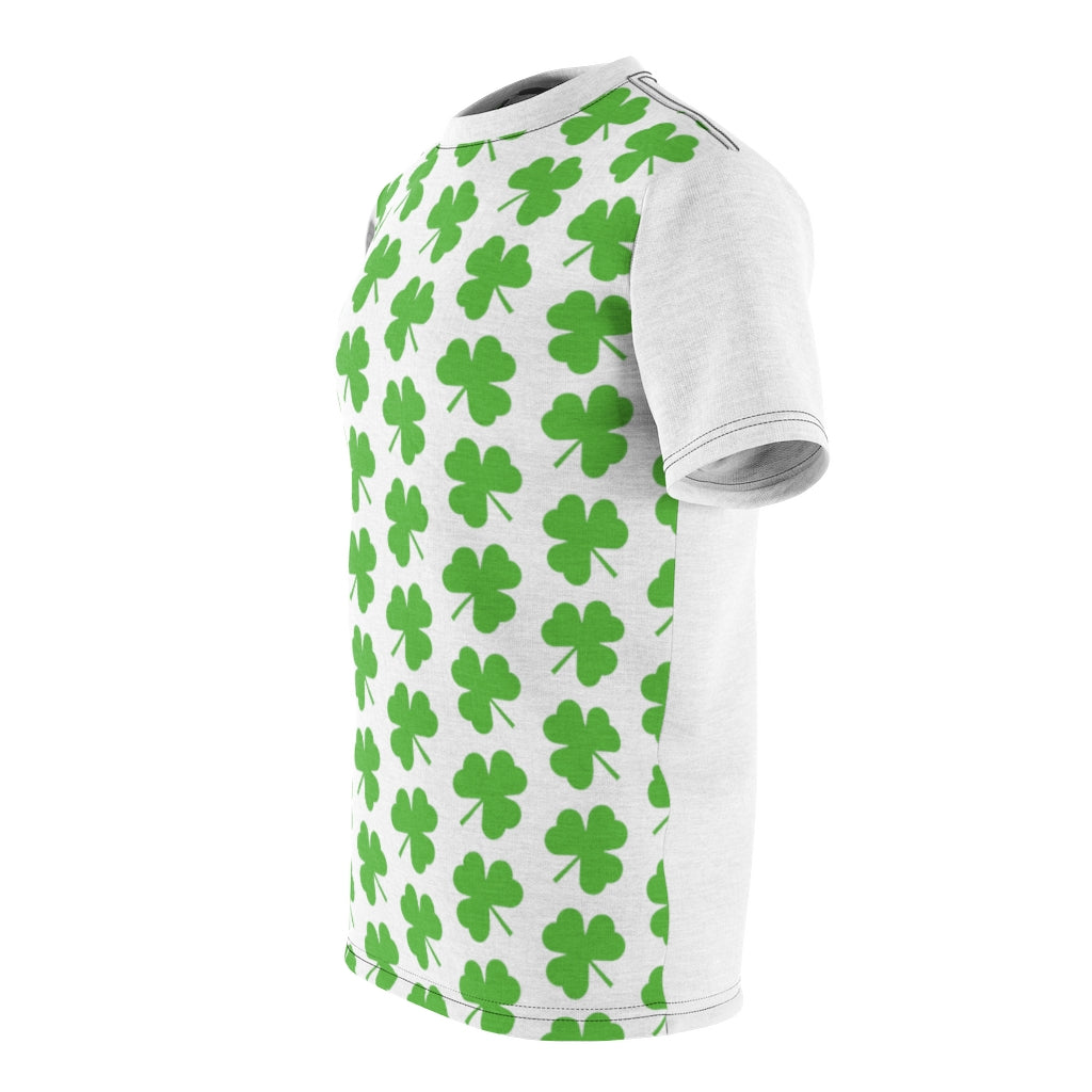 White Shamrock Unisex AOP Cut & Sew Tee