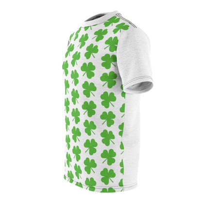 White Shamrock Unisex AOP Cut & Sew Tee