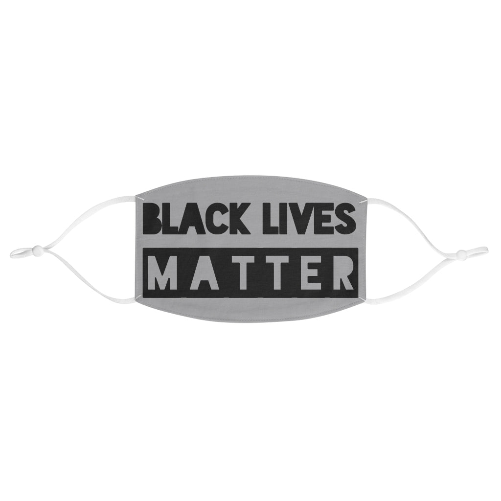 BLM Gray Fabric Face Mask