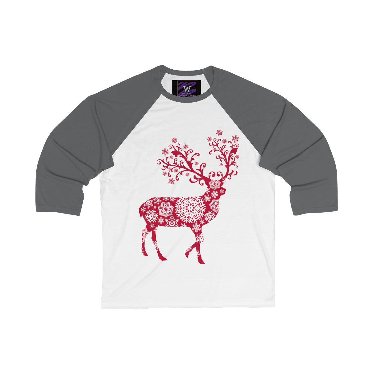 Reindeer Red Unisex 3/4 Sleeve Baseball Tee