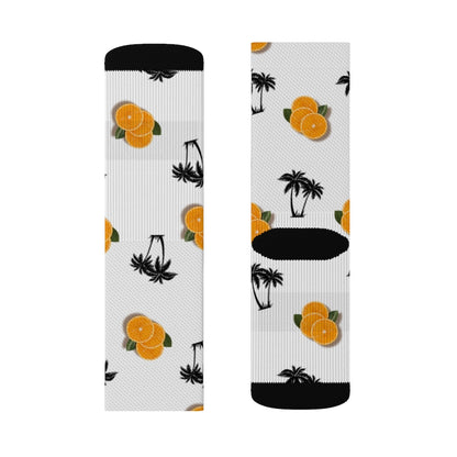 Florida Orange Wht Socks