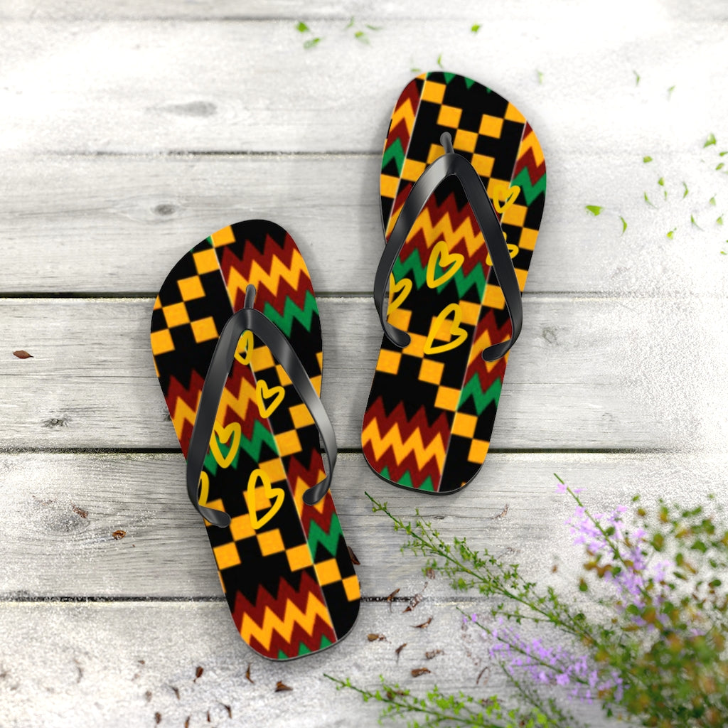 Kente Flip Flops