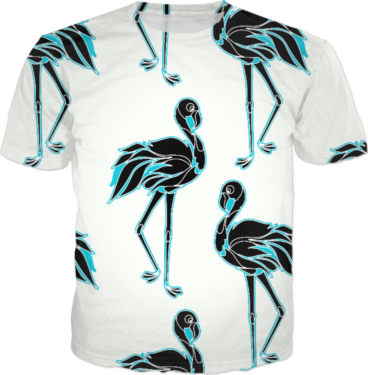 Dark Flamingo Cotton Crew Neck