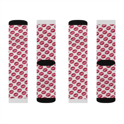 Kiss Kiss Wht Socks