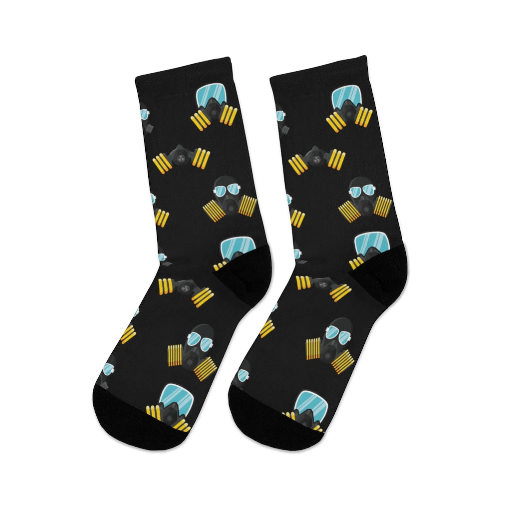 MaskOn BLK Adult Unisex DTG Socks