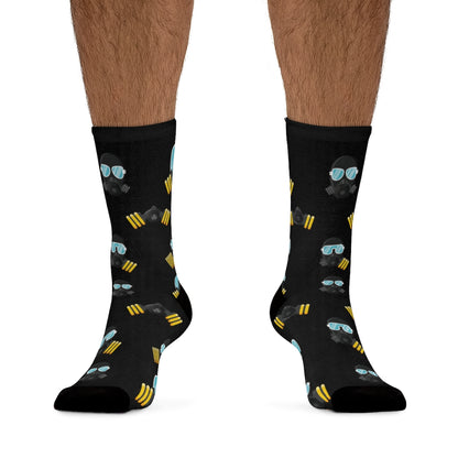 MaskOn BLK Adult Unisex DTG Socks