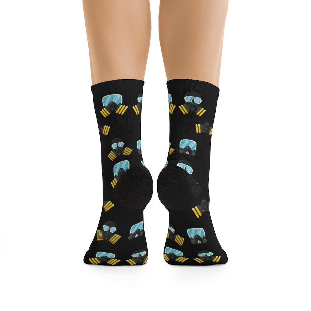 MaskOn BLK Adult Unisex DTG Socks