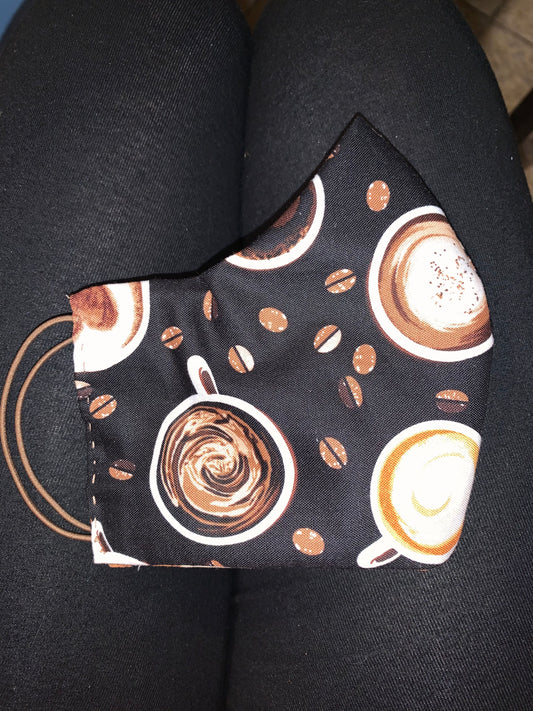 Latte Cotton 2 Layer Face Mask