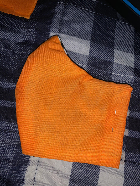 Orange Crush Cotton 2 Layer Face Mask